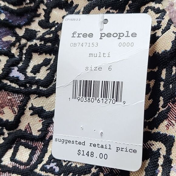 Free People Mod Multi High Rise Pants 6 NWT - Picture 5 of 5